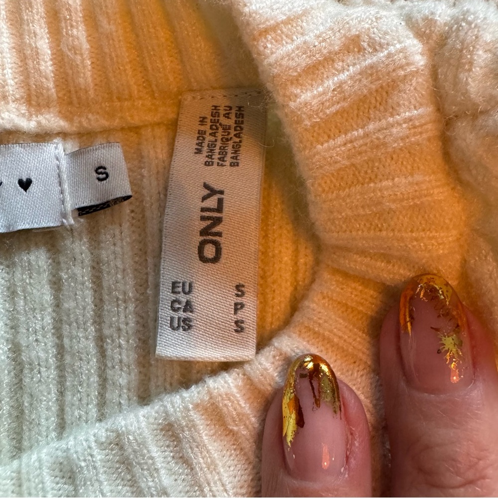 💖 Only - Cream Ribbed Cropped Cardigan - Picture 7 of 9